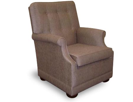 Peyton armchair upholstered lounge chair with round wooden feet