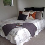stylish bed and coverings available for rental for home styling